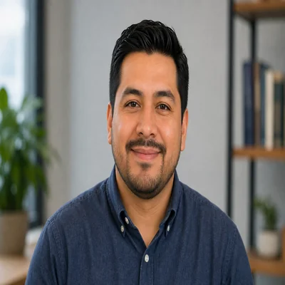 Portrait of David Reyes, learning metrics analyst